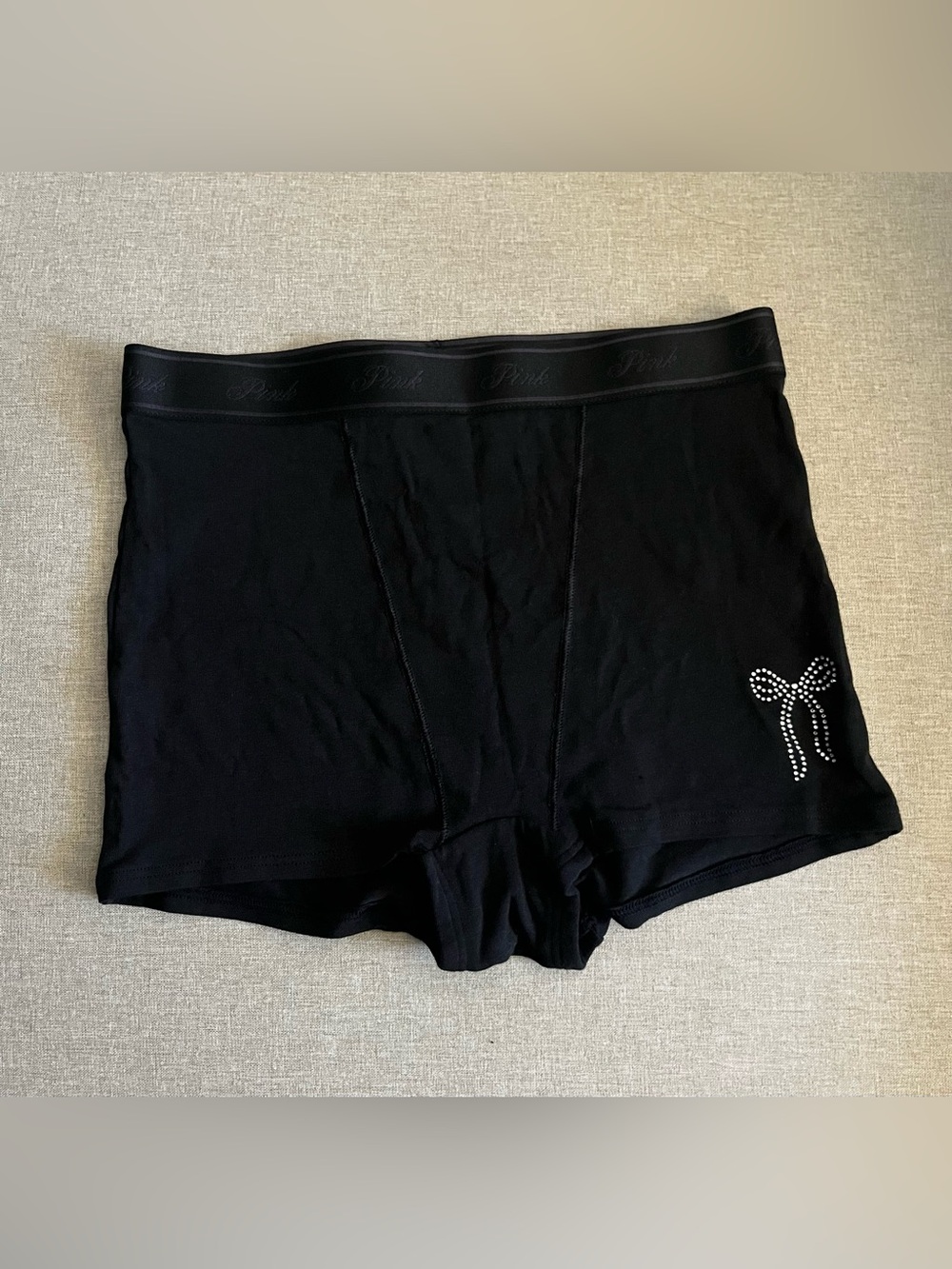 Victoria’s Secret PINK Cotton High-Waist Boyshort Panty with Rhinestone Detail